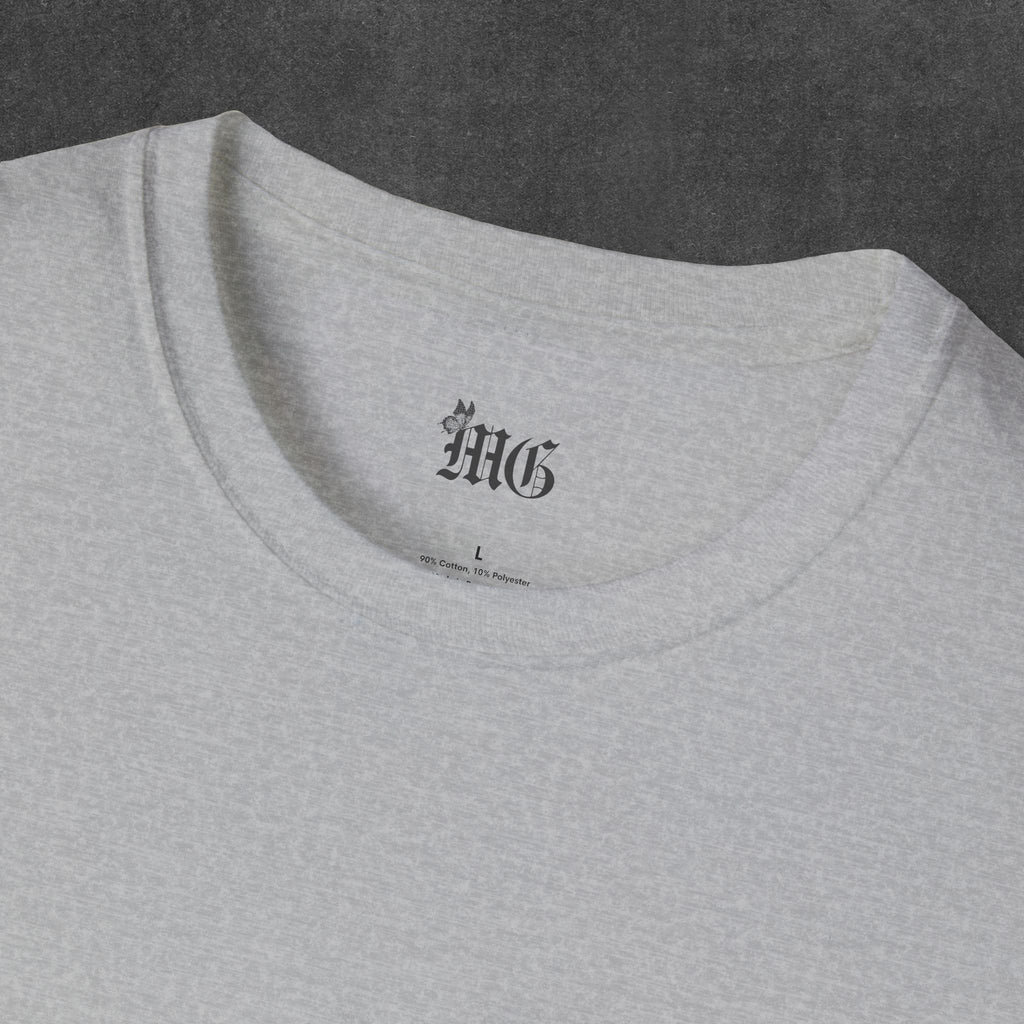 Mel Blux Gothic Script Dove T-Shirt.