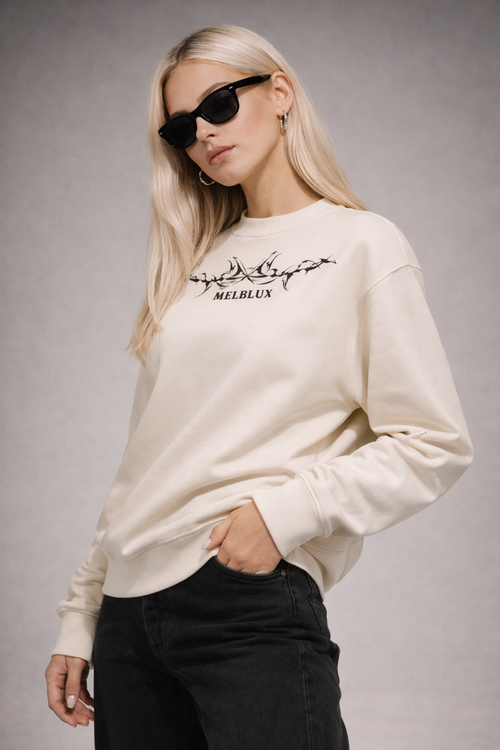 Women relax crew neck sweatshirt